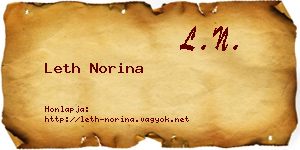 Leth Norina névjegykártya