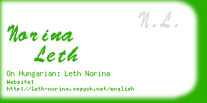 norina leth business card